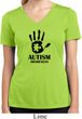 Autism Awareness Hand Ladies Dry Wicking V-Neck