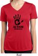 Autism Awareness Hand Ladies Dry Wicking V-Neck