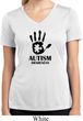 Autism Awareness Hand Ladies Dry Wicking V-Neck