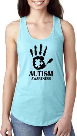 Autism Awareness Hand Ladies Ideal Tank Top