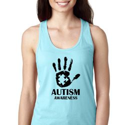 Autism Awareness Hand Ladies Ideal Tank Top