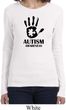 Autism Awareness Hand Ladies Long Sleeve Shirt