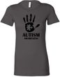Autism Awareness Hand Ladies Longer Length Shirt