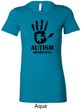 Autism Awareness Hand Ladies Longer Length Shirt