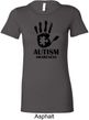 Autism Awareness Hand Ladies Longer Length Shirt