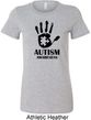 Autism Awareness Hand Ladies Longer Length Shirt