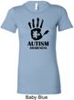 Autism Awareness Hand Ladies Longer Length Shirt