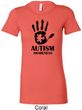 Autism Awareness Hand Ladies Longer Length Shirt