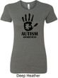 Autism Awareness Hand Ladies Longer Length Shirt