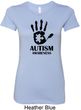 Autism Awareness Hand Ladies Longer Length Shirt
