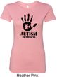 Autism Awareness Hand Ladies Longer Length Shirt
