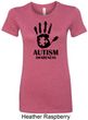 Autism Awareness Hand Ladies Longer Length Shirt