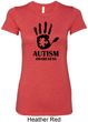 Autism Awareness Hand Ladies Longer Length Shirt