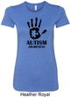 Autism Awareness Hand Ladies Longer Length Shirt