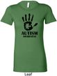 Autism Awareness Hand Ladies Longer Length Shirt