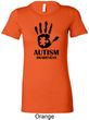 Autism Awareness Hand Ladies Longer Length Shirt