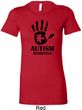 Autism Awareness Hand Ladies Longer Length Shirt