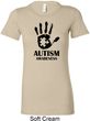 Autism Awareness Hand Ladies Longer Length Shirt
