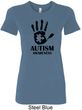 Autism Awareness Hand Ladies Longer Length Shirt