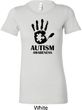 Autism Awareness Hand Ladies Longer Length Shirt