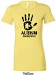 Autism Awareness Hand Ladies Longer Length Shirt