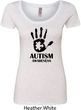 Autism Awareness Hand Ladies Scoop Neck