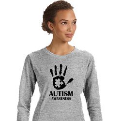 Autism Awareness Hand Ladies Sweatshirt