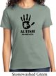 Autism Awareness Hand Ladies T-shirt