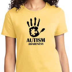 Autism Awareness Hand Ladies T-shirt
