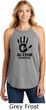 Autism Awareness Hand Ladies Tri Rocker Tank Top