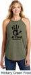 Autism Awareness Hand Ladies Tri Rocker Tank Top