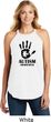 Autism Awareness Hand Ladies Tri Rocker Tank Top