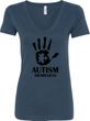 Autism Awareness Hand Ladies V-Neck