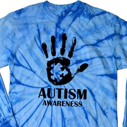 Autism Awareness Hand Long Sleeve Tie Dye