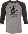 Autism Awareness Hand Raglan Shirt