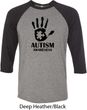 Autism Awareness Hand Raglan Shirt
