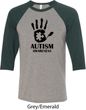 Autism Awareness Hand Raglan Shirt