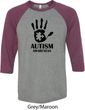 Autism Awareness Hand Raglan Shirt