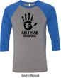 Autism Awareness Hand Raglan Shirt