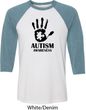 Autism Awareness Hand Raglan Shirt