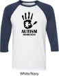 Autism Awareness Hand Raglan Shirt