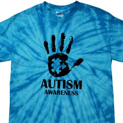 Autism Awareness Hand Spider Tie Dye T-shirt