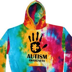 Autism Awareness Hand Tie Dye Hoodie