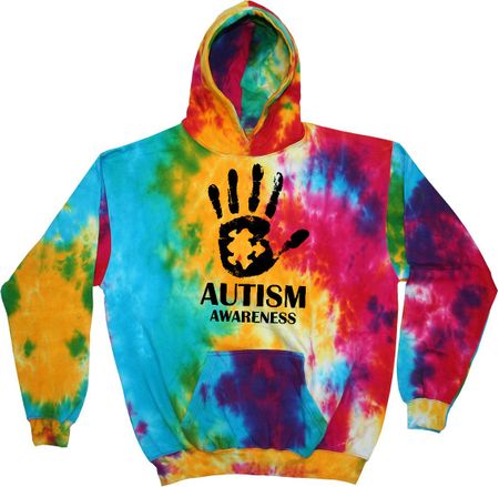 Autism Awareness Hand Tie Dye Hoodie