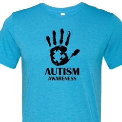 Autism Awareness Hand Tri Blend T-shirt