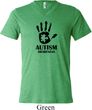 Autism Awareness Hand Tri Blend V-neck