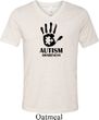 Autism Awareness Hand Tri Blend V-neck