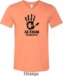 Autism Awareness Hand Tri Blend V-neck