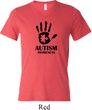 Autism Awareness Hand Tri Blend V-neck