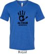 Autism Awareness Hand Tri Blend V-neck
